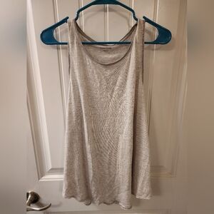 Eileen Fisher Organic Linen Blend Striped Tank Top M Neutral